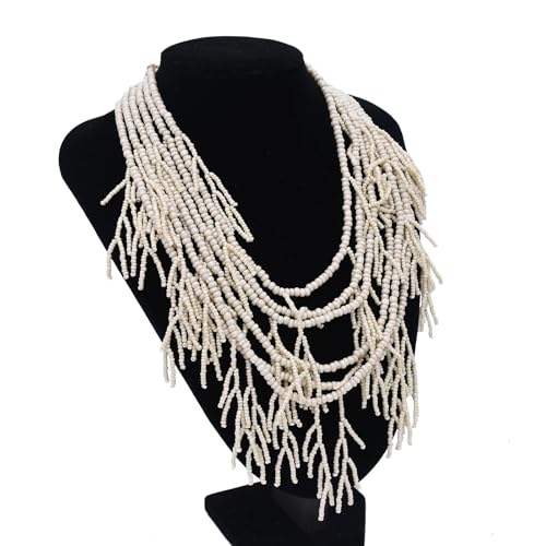 Leichter Multi Layer Harzschmuck Ethnisch Inspirierte Halskette Bequemer Schmuck Für Lässige Oder Formelle Gelegenheiten Vielseitig Vielschicht Multi Layer Halskette von HAISENG