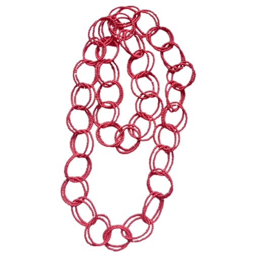Loop Choker Halskette Persönlichkeit Multilayer Perlenkette Choker Faltbares Hohlschmuck Girl Multilayer Perlenkette Leicht Und Komfortabel von HAISENG
