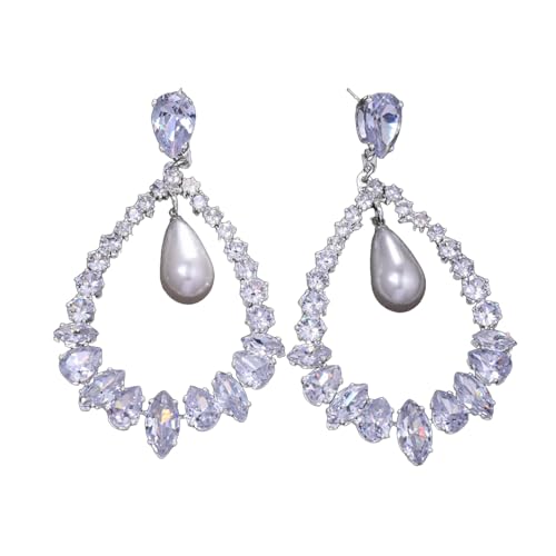 Luxuriöser Großer Wassertropfen CZ Steinohrringe Anspruchsvolles Frauen Accessoire Von Frauen Mit Elegantem Wasserabfall von HAISENG