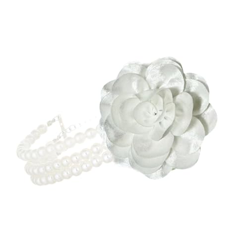 Luxus Blumencharme Perlen Halskette Für Verstellbare Colarbone Kette Daily Weary Hals Halsschmuck Luxus Perlen Pendellennhalle von HAISENG