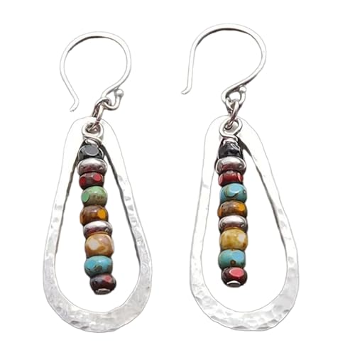 Mehrfarbige Perlenstropfen Ohrringe Bohemien Inspirierte Modische Ohrhänger Stylische Partyzubehör Trendy Perlenohrringe von HAISENG