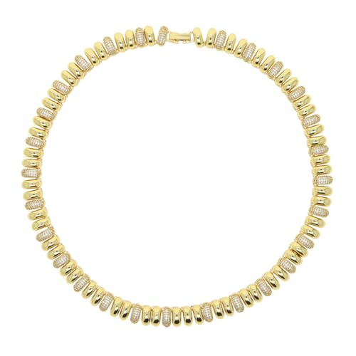 Mehrzweckgold/Silber Zirkon Halskette Für Frauen Verstärken Stile Und Charme Mit Robusten Messingmaterialien Zirkonia Mode Frauenkette Für Frauen von HAISENG