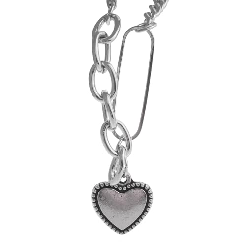 Metall Halskette Hip Hop Love Anhänger Mit Halskette Kette Länge 50 Cm Pulloverschmuck Geeignet Für Damen Und Mädchen Schlüsselbein CHOKER von HAISENG