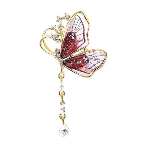 Mode Butterfly Quasten Pin Schmuckstücke Waterdrops Entwirft Robuste Legierungskonstruktion Vielseitig Für Frauen Statement Brosche Pin von HAISENG
