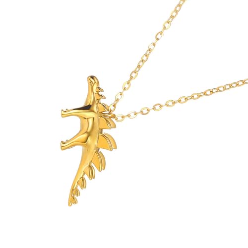 Mode Dinosaurier Anhänger Halskette Goldkette Halskette Kinder Niedlichkeit Von Wildtierschmuck Accessoire Für Tägliche Party Wildlife Inspirierte Schmuck von HAISENG