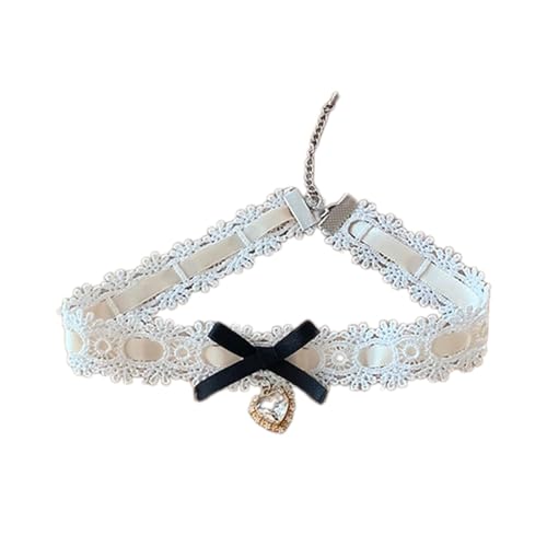 Mode Halskette Bowknot Herz Anhänger Heckchain Verstellbare Spitzenschluckhöckchen Handgefertigtes Colarmbone Kettengeschenke Für Frauen Verstellbare Länge Neckkette Mode Halskette Bowknot Herz Anhänger Heckchain Verstellbare Spitzenschluckhöckchen Handgefertigtes Colarmbone Kettengeschenke Für Frauen Verstellbare Länge Neckkette von HAISENG