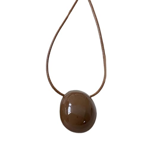 Mode Neckschmuck Geometrische Ovale Anhänger Halskette Frauen Einstellbare Länge Halskette Perfekt Für Lässige Oder Formelle Look Multifunktionaler Modeschmuck von HAISENG