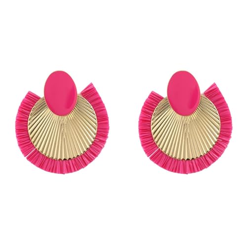 Modefanform Drop Ohrringe Mit Raffia Faserdekoration Trendy Ohrschmuck Geeignet Für Komfortable Kleidung Quasten Ohrringe Modefanform Drop Ohrringe Mit Raffia Faserdekoration Trendy Ohrschmuck Geeignet Für Komfortable Kleidung Quasten Ohrringe von HAISENG
