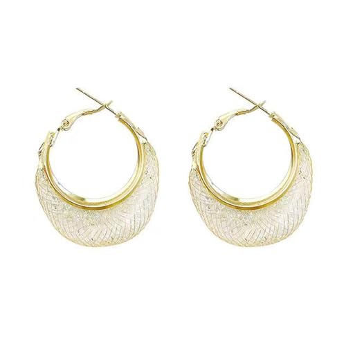 Moderne Hollow Designs Runde Ohrringe Handwerk Von Robuster Metallmaterialdekoration Für Den Alltäglichen Eleganten Charme Verwenden Elegante Reifenoopring von HAISENG