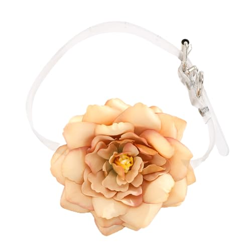 Modische Choker-Halskette, Blumenanhänger, Charm-Halskette, Brautschmuck, Hochzeit, verstellbare Schlüsselbeinkette für Frauen, Damen, Mädchen, Halsband, handgefertigt, längenverstellbar, stilvolles von HAISENG