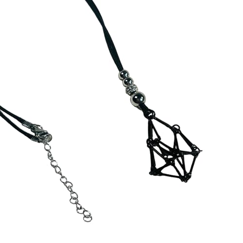 Modische Verstellbare Metallkäfigkäfigkette Kristallhalter Anhänger Heckchain Für Männer Frauen Stilvolle Schmuckzubehör Verstellbare Kristallkäfig Halskette von HAISENG