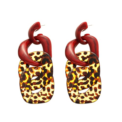 Modische wasserdichte Ohrstecker, Statement-Acryl-Textur, Ohranhänger, Ohr-Accessoire für Damen und Mädchen, geometrisch für Frauen von HAISENG