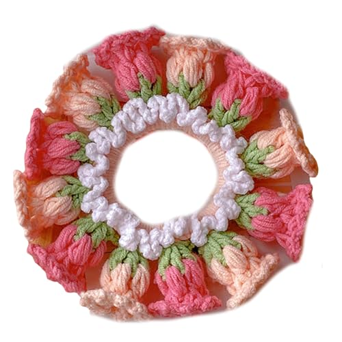 Modischer Häkelkopf mit einzigartigem Blumenmuster-Design, tragbares Accessoire für trendige Frauen und Mädchen von HAISENG