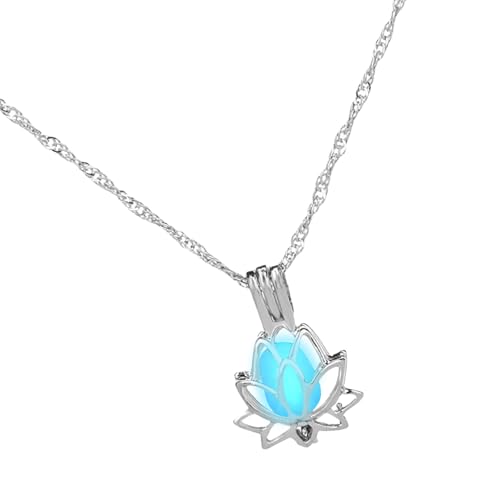 Nachtglühlotus Anheitige Halskette Symbolisiert Reinheit Und Beruhigilitätslegierung Textur Für Mode Enthusiasten Datum Halskette von HAISENG