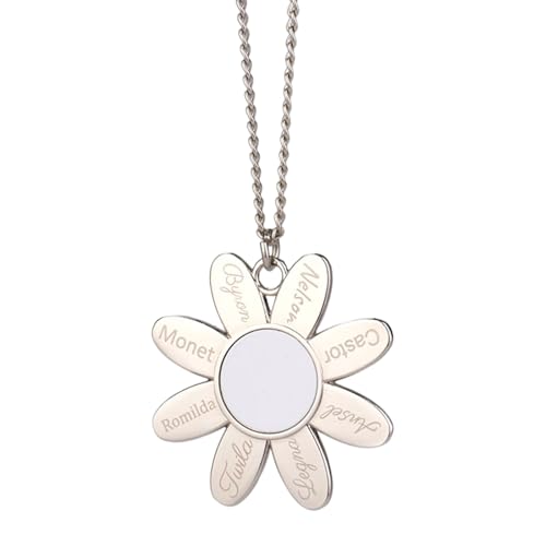 Paar Passende Anhänger Halsketten Liebe Inspirierte Floral Wärmeübertragung Pendellanhänger Halskette Trendy Neck Kette Accessoire Stylish Paar Accessoire von HAISENG