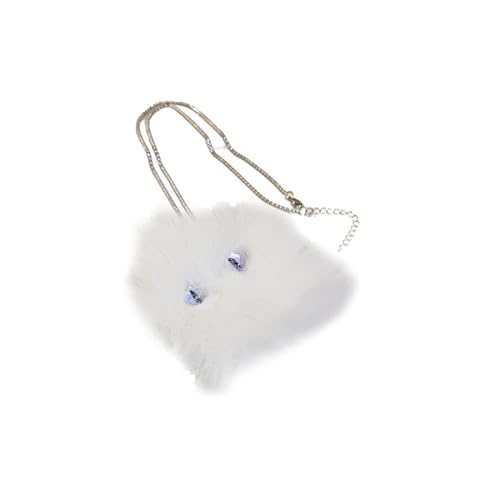 Plüsch Geometrische Augen Halskette Mode Einfache Schlüsselbeutel Kette Frauen Mädchen Nische Pullover Halskette Party Geburtstagsgeschenk Metall Colarbone Verstellbar von HAISENG