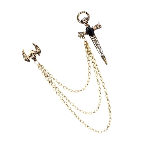 Premium Legierungskruzifix Mit Schwertern Flügel Brosche Einfach Zu Kombinieren Punkstile Stillanlage Mit Jackenkleidern Und Formelle Kleidung Gothic Brustschmuck von HAISENG