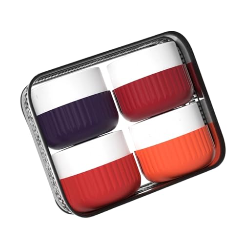 Reisebehälter für Toilettenartikel, Silikon-Cremedosen mit transparenter Tasche, Reisezubehör für Kosmetik, Gesicht, Körper, Handcreme, Roter Anzug Reisebehälter für Toilettenartikel, Silikon-Cremedosen mit transparenter Tasche, Reisezubehör für Kosmetik, Gesicht, Körper, Handcreme, Roter Anzug von HAISENG