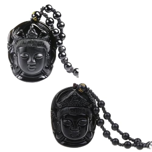 Religiöser Amitabha Anhänger Halskette Verstellbare Perlenkette Halskette Schmuck Für Halloween Weihnachtsperlen Halsketten von HAISENG