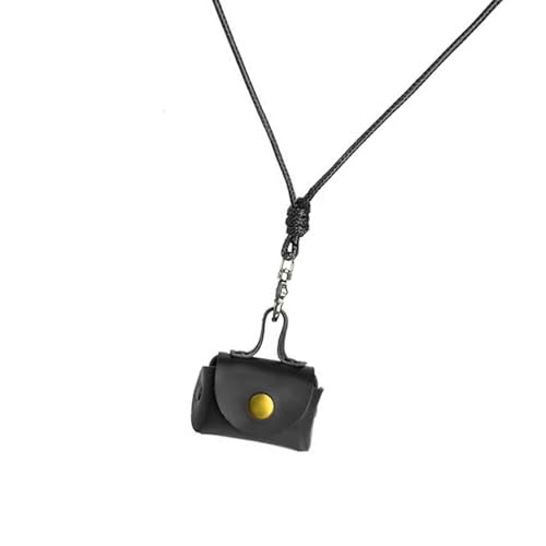 Retro Stile Hängende Nackenbeutel Halskette Mit Ledermaterialien Für Ohrhörer Und Münze Tragbar Und Robust Stilvoller Lederkette von HAISENG