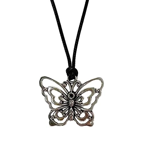 Schmetterlings-Halskette, süße coole Damen-Halsketten, Schmetterlings-Anhänger, Schlüsselbein-Kette, Mädchen-Hals-Ketten, Hochzeitsschmuck, Geschenk, Choker-Halskette, Einheitsgröße, Wie beschrieben von HAISENG