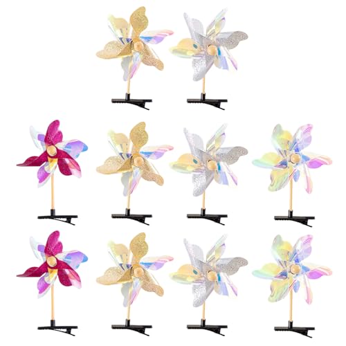 Schöne Entenschnabel-Haarnadel Kwaii Kinder-Haarnadel Haarspange Kopfbedeckung Ornament Windmühlen-Form Clip von HAISENG