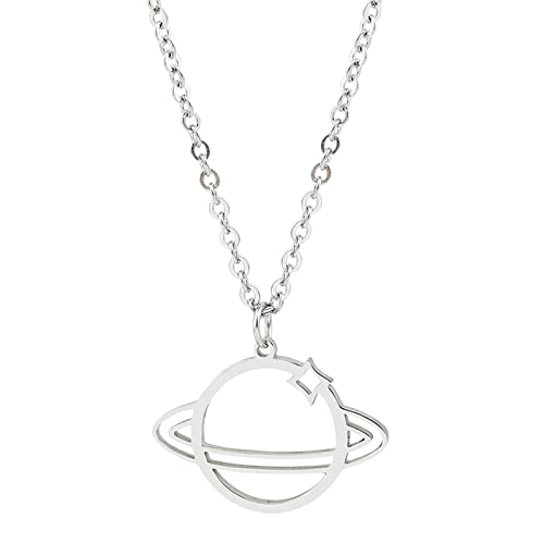 Silber Für Space Halskette Universer Planet Pendant Star Muster Freundschaft Chr Planet Für Frauen von HAISENG
