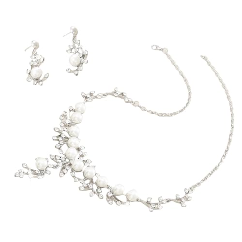 Sparkling Drop Ohrringe Anhänger Halskette Hochzeit Schmuck Set Party Schmuckset Für Braut Und Besondere Anlässe Halskette von HAISENG