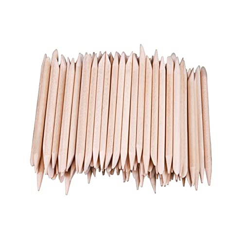 Sticks For Nails Wooden Cuticle Nail Cleaning Double Sided Disposable Cuticle Pusher Polish Orangewood von HAISENG