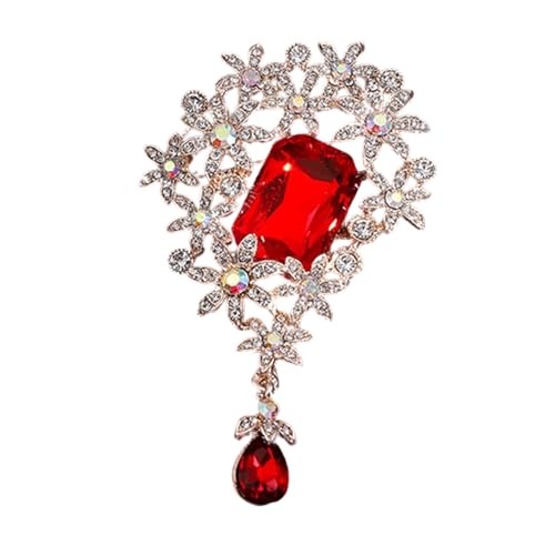 Stilvolle Kristalle Blumenbrosche Retro Stile Schmuck Mit Komplizierten Designs Robuste Legierungsmaterialien Ideale Geschenke Für Ihre Kristalle Blumenschmuck von HAISENG