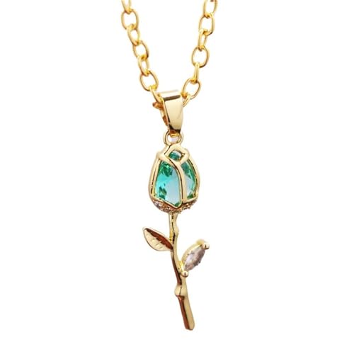 Styles Gold Tulips Halskette Mit Emailliertem Blumenheizpendell von HAISENG