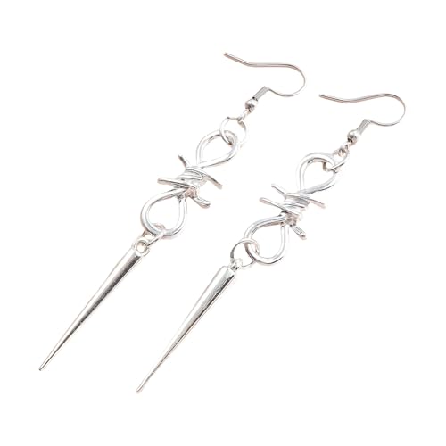 Trendige, stabile Quasten-Ohrringe aus Legierung mit Nietakzenten, vielseitiger Modeschmuck, Accessoire für jedes Outfit, modische Tropfenohrringe, Einheitsgröße, Wie beschrieben, Wie beschrieben von HAISENG