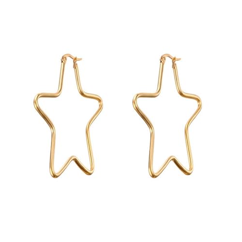 Übertriebene Gold Oder Stahlsternohrringe Leichte Allergie Resistente Designs Perfekt Für Partys Und Festivals Leichte Sternohrringe von HAISENG