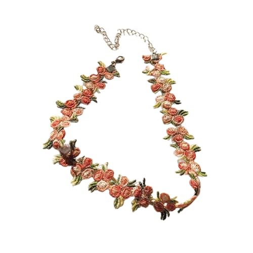 Verstellbare Gestickte Blumenkragen Halskette Set Für Frauen Spitze Halsschmuck Zierzweigende Blumenhals Für Modische Und Verführerische Hals von HAISENG