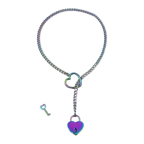 Verstellbare Lariat-Y-Halskette mit Herz-Anhänger für Damen und Herren, Schlupfkette, Choker, Unisex, Gothic-Schmuck, Mode-Accessoire, modisches Choker-Halskette, Einheitsgröße, Wie beschrieben, Wie von HAISENG