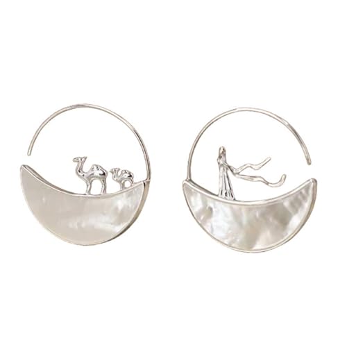 Vielseitige Mondohrringe Legierung Ohrbekleidung Vielseitiger Schmuck Für Frauenarbeitsbekleidung Und Lässige Modezustände Modische Ohrringe von HAISENG