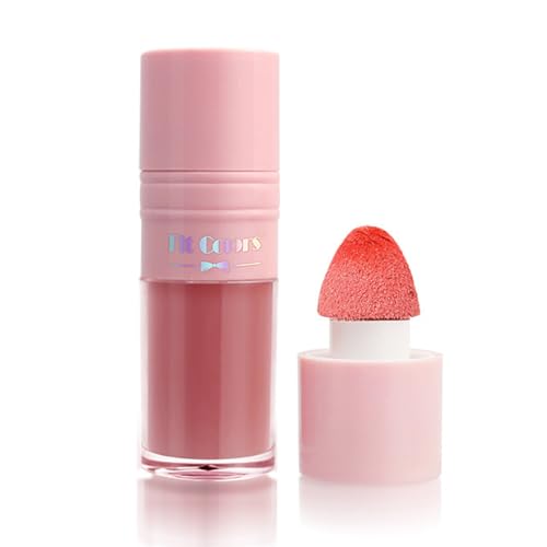 Weichcreme Flüssigkeit Erröten Cremig Erröten Make Up Für Wangen Baubares Pigment Leicht Langlebig Für Natürliche Flush Flüssigkeit Rouge Für Wangen Schwarze Frauen Flüssigkeit Stick Mit Schwamm von HAISENG