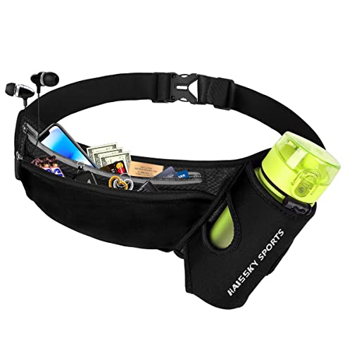 Gürteltasche für Sport, Laufen, mit Wasserflaschenhalter und 2 Reißverschlusstaschen für iPhone, Samsung oder Smartphones, Trinkrucksäcke für Männer und Frauen, Workout, Outdoor, Klettern, Radfahren Gürteltasche für Sport, Laufen, mit Wasserflaschenhalter und 2 Reißverschlusstaschen für iPhone, Samsung oder Smartphones, Trinkrucksäcke für Männer und Frauen, Workout, Outdoor, Klettern, Radfahren von HAISSKY