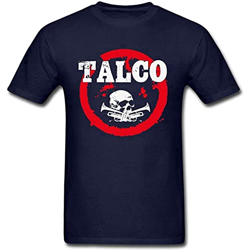 Men T Shirts Ska Punk Talco T-Shirt Trombone Skull Tshirt Street Rapper Tops Funky Cotton Navy Tees Skulls Clothes Navy L von HAITUN