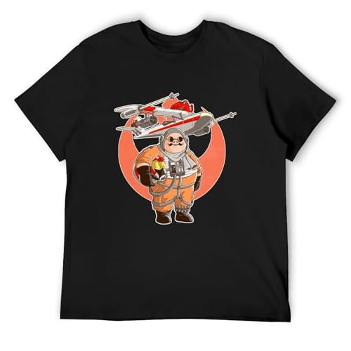 Porco Rosso Pig Mens Black T-Shirt XXL Porco Rosso Pig Mens Black T-Shirt XXL von HAIWANGYE