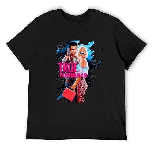 True Romance Movie Poster T-Shirt Man's Fashion Black Unisex Tees L True Romance Movie Poster T-Shirt Man's Fashion Black Unisex Tees L von HAIWANGYE