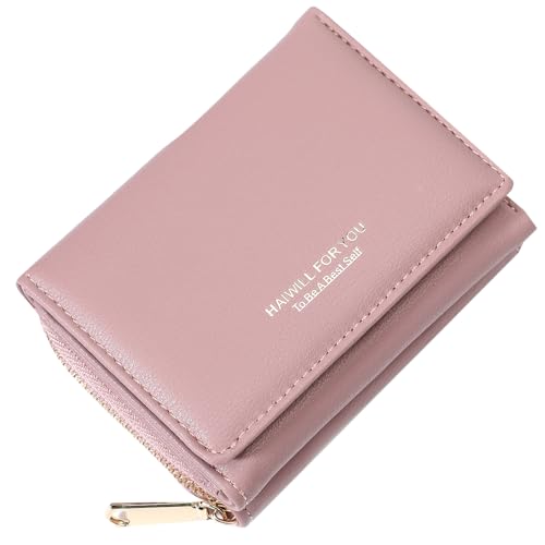 HAIWILL Geldbeutel Damen Klein PU Leder, Portmonee mit Münzfach und 7 Kartenfächern, Gross Kapazität Kleines Portemonnaie Viele Fächer (Amethyst) von HAIWILL