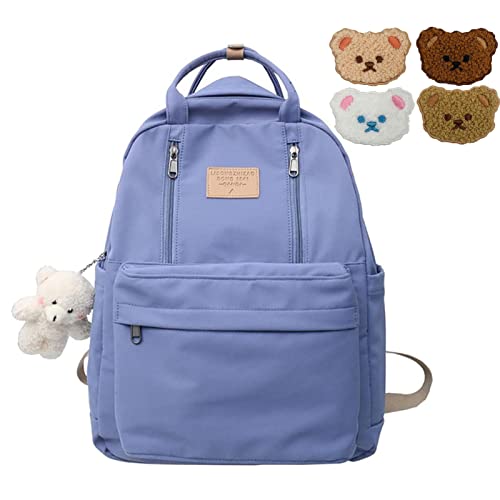 HAIWILL Handtasche Rucksack Damen 2 In 1, Süße Schulrucksack Mädchen Teenager, Damen Rucksack Wasserdicht Kinderrucksack Mädchen für Reisen, Schule, Arbeit, Alltag (Blau) von HAIWILL