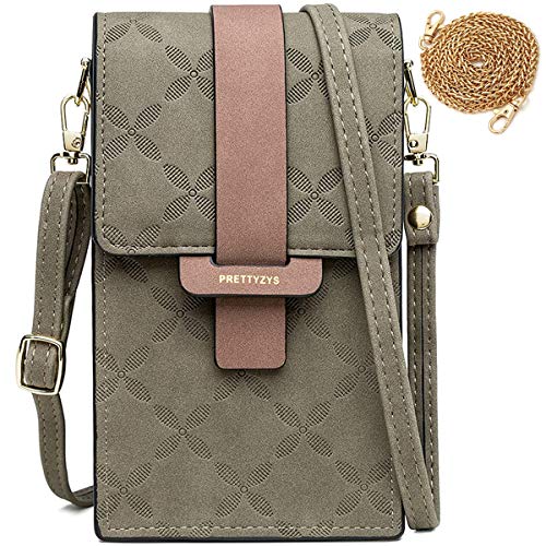 HAIWILL Handy Umhängetasche Damen, Mini Bag für Handy Frau Pu Leder Schultertasche Brieftasche Elegant Handytasche mit Verstellbar Schultergurt für iPhone 11 Pro/11/Xs Max/XR/Xs, Handy bis zu 6.5'' von HAIWILL