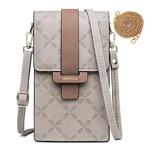 HAIWILL Handy Umhängetasche Damen, Mini Bag für Handy Frau Pu Leder Schultertasche Brieftasche Elegant Handytasche mit Verstellbar Schultergurt für iPhone 11 Pro/11/Xs Max/XR/Xs, Handy bis zu 6.5'' von HAIWILL