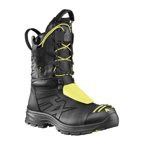 HAIX Fire Eagle 2.0 EXG Innovation in jedem Schritt: Der erste Feuerwehrstiefel aus leichtem EXTRAGUARD Obermaterial Schwarz UK 8.0 / EU 42 von HAIX