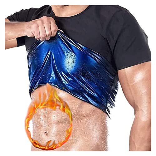 Fitness Herren T-Shirt Sport Abnehmen Tanktops for Männer Schwitzen Tanktops Body Shaper for Cardio, Ausdauer (Color : Men, Size : XXL) von HAIYANG