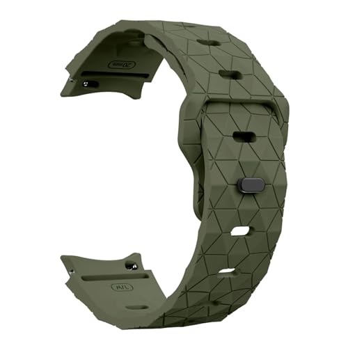 HAJMGUMC Silikonarmband passend Fit For Samsung Fit for Galaxy Watch 6 4 Classic 5 Pro 44mm 40mm 47mm 43mm 42mm 46mm 45mm Armband Galaxy Watch 6 watch4 Band(Army Green) von HAJMGUMC