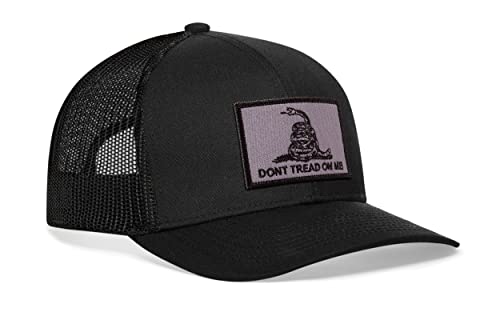 HAKA Dont Tread on Me Hat - Gadsden Flag Trucker Hat Baseball Cap für Herren & Damen Snapback Verstellbare Golfmütze, Schwarz von HAKA