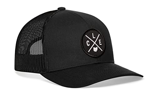 HAKA State City Trucker Hut für Damen & Herren, verstellbare Baseballmütze, Mesh Snapback, stabile Outdoor schwarze Golfmütze, schwarz, Einheitsgröße von HAKA